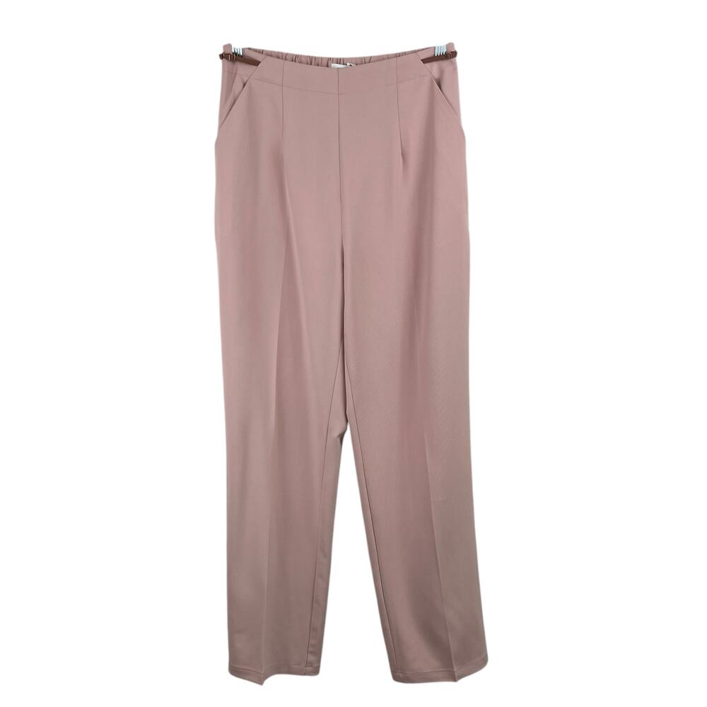 Area Stars Pink Everly High Rise Pants NWT M Adjustable Waist Trousers Slacks